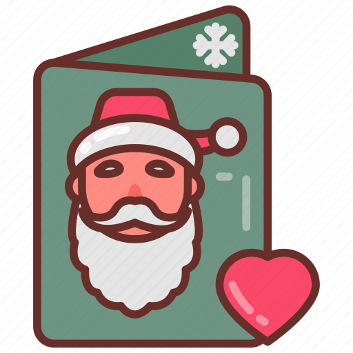 Greeting, card, wishing, christmas, eve, santa, claus icon - Download on Iconfinder