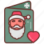 greeting, card, wishing, christmas, eve, santa, claus 