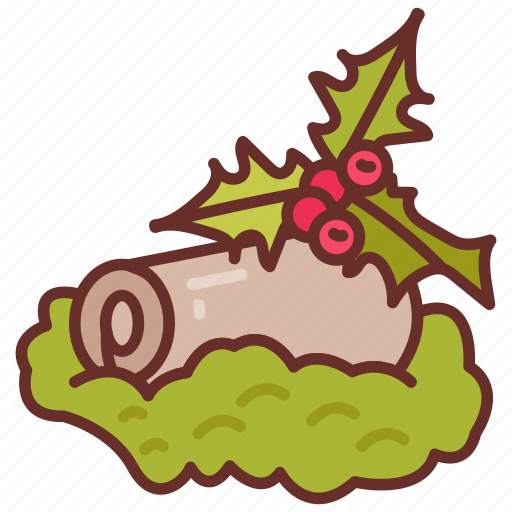 Yule, log, sweets, christmas, cake, plant icon - Download on Iconfinder
