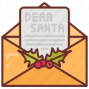 letter, to, santa, email, wishing, christmas