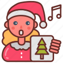 singing, carols, christmas, caroling, ballads, hymns, girl, singer
