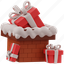 chimney, christmas, new year, tree, gift, snow, holiday, santa, celebration 