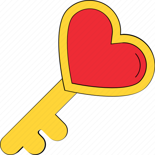 Emotion, feelings, heart key, love inspirations, love key, love perception, romance icon - Download on Iconfinder