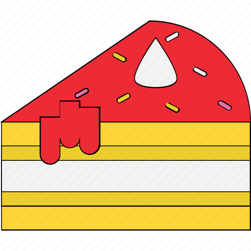 Bakery food, cake piece, dessert, food, sweet icon - Download on Iconfinder