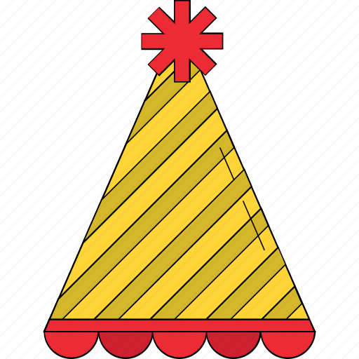 Birthday cap, birthday clown, birthday cone hat, cone hat, party cap, party cone hat, party hats icon - Download on Iconfinder