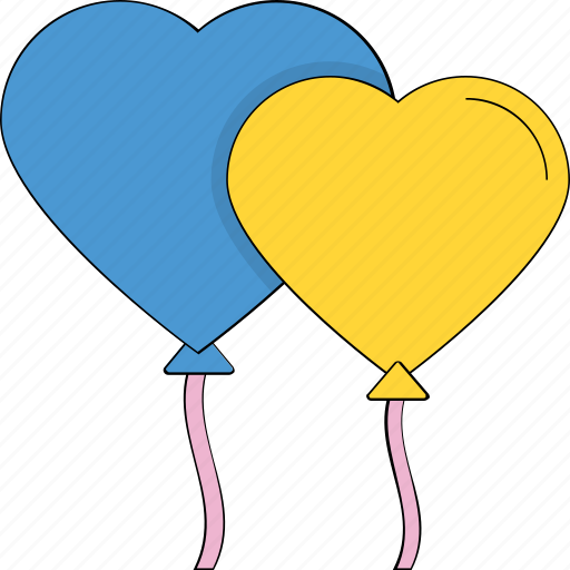 Balloon, birthday balloon, decoration balloon, heart balloon, party balloon, party decorations icon - Download on Iconfinder