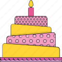 birthday cake, cake, cake with candles, celebration, christmas cake