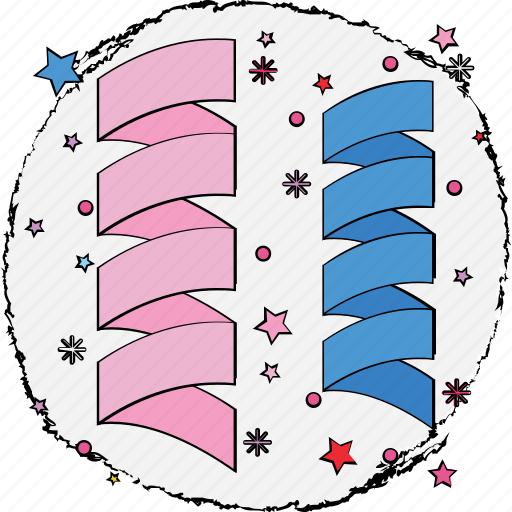Birthday, celebrate, confetti, party, streamers, swirl icon - Download on Iconfinder