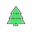 christmas, decoration, fir-tree, line, thin