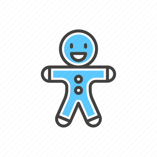 Christmas, gingerman, line, thin icon - Download on Iconfinder