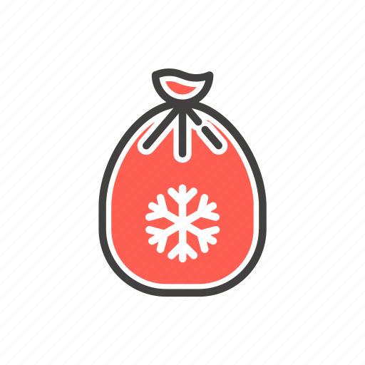 Bag, christmas, gift, line, present, santa, thin icon - Download on Iconfinder