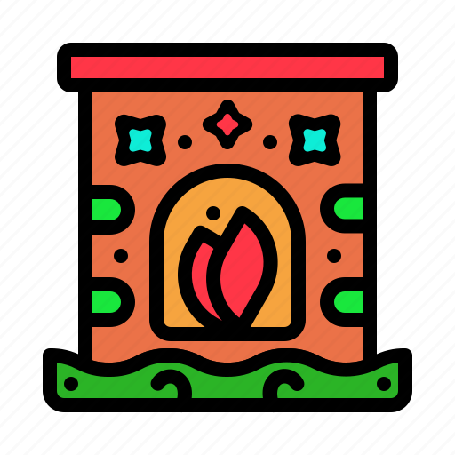 Chimney, xmas, christmas, fireplace, winter, snow, cold icon - Download on Iconfinder