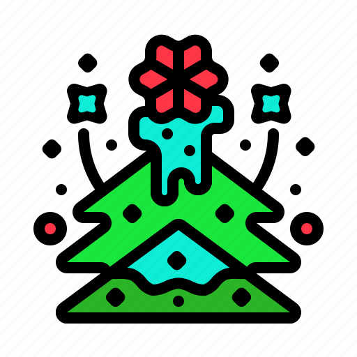 Tree, xmas, decoration, melting, snow, winter, cold icon - Download on Iconfinder