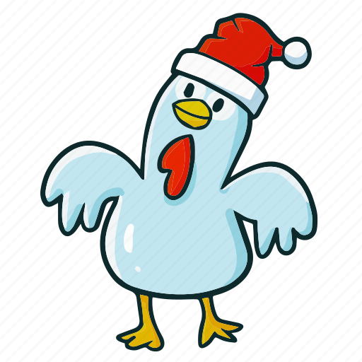 Chicken, bird, rooster, christmas, xmas, santa, celebration icon - Download on Iconfinder