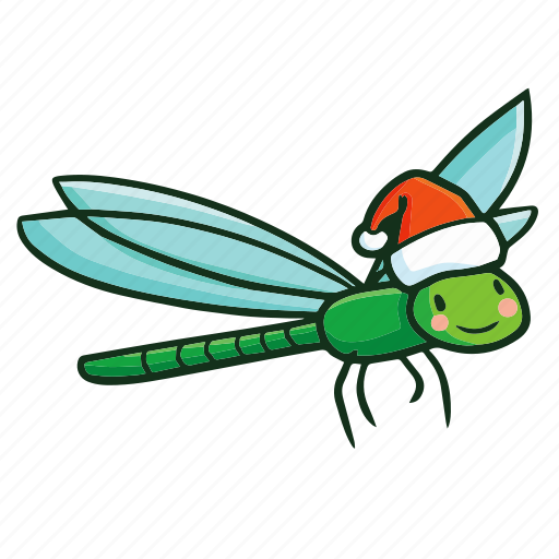 Dragonfly, insect, christmas, xmas, santa, decoration, celebration icon - Download on Iconfinder