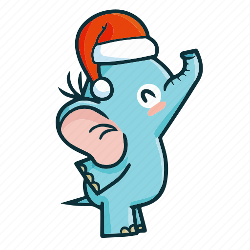 Elephant, christmas, xmas, celebration, santa, animal, decoration icon - Download on Iconfinder