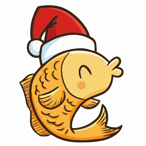 Fish, xmas, christmas, celebration, santa, goldfish, decoration icon - Download on Iconfinder