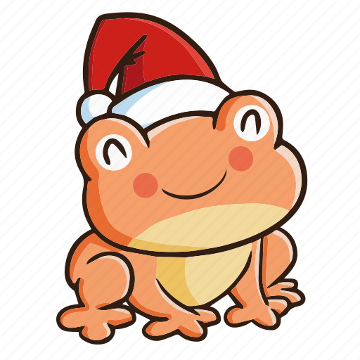 Frog, orange, xmas, christmas, celebration, santa, decoration icon - Download on Iconfinder