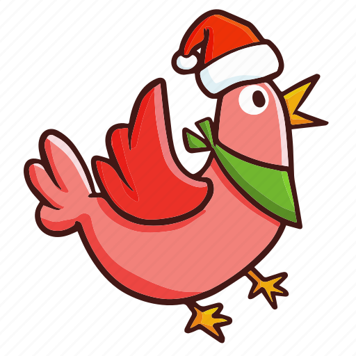 Pink, hen, chicken, christmas, xmas, santa, decoration icon - Download on Iconfinder