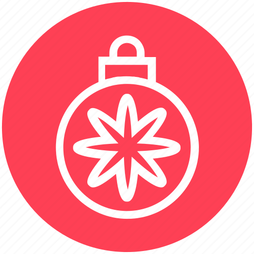 Ball, bauble, christmas, christmas ball, decoration, flower, holidays icon - Download on Iconfinder