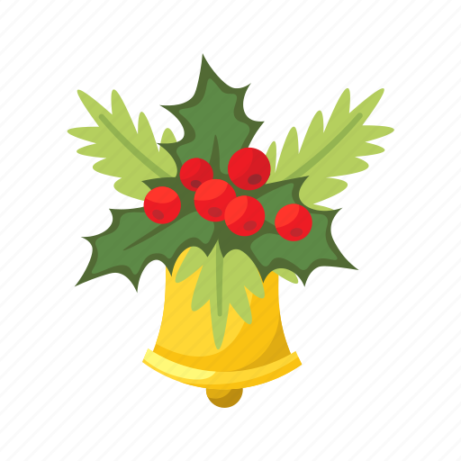 Winter, mistletoe, flat, icon, christmas, bells, season icon - Download on Iconfinder