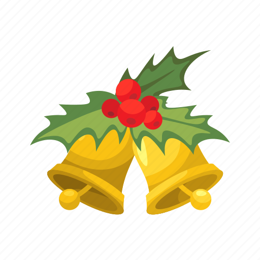 Flat, icon, mistletoe, christmas, bells, season, winter icon - Download on Iconfinder