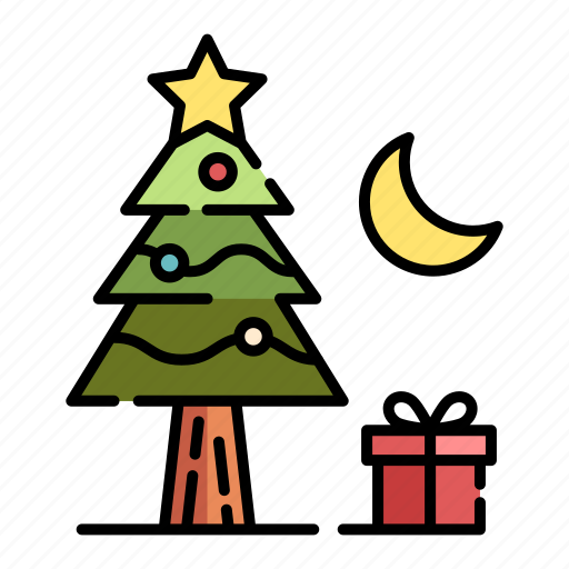 Christmas, christmas tree, decoration, gift box, pine, tree, xmas icon - Download on Iconfinder