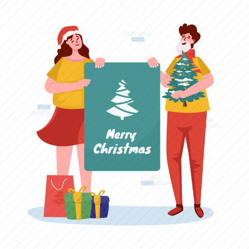 Xmas, christmas, december, greeting, season, winter, holiday illustration - Download on Iconfinder
