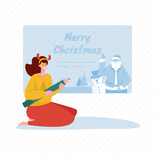 Greetings, xmas, christmas, card, season, december, holiday illustration - Download on Iconfinder