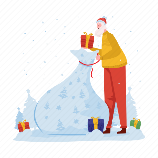 Collect, gift, xmas, santa, christmas, celebration, holiday illustration - Download on Iconfinder
