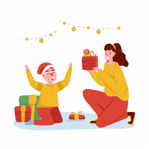 Gift, holiday, xmas, merry christmas, celebration, candy, winter illustration - Download on Iconfinder