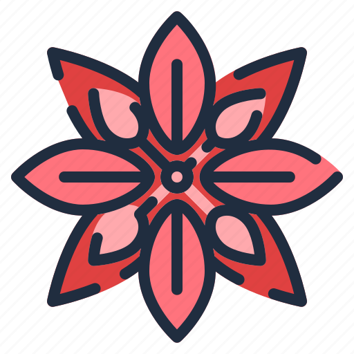Poinsettia, sign, xmas, decoration, holiday, christmas, celebration icon - Download on Iconfinder