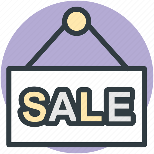 Hanging sign, sale, sale banner, sale label, sale signboard icon - Download on Iconfinder