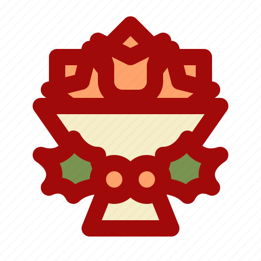 Bouquet, christmas, winter, roses icon - Download on Iconfinder