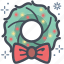 bow, christmas, christmas wreath, festive, wreath, xmas 