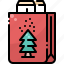bag, christmas, gift, pine, present, shopping, winter 