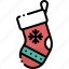 christmas, cloth, decoration, socks, wear, winter, xmas 