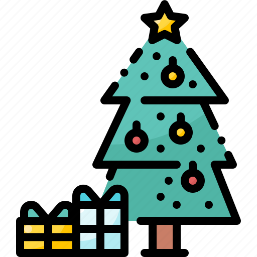 Box, christmas, decoration, gift, pine, tree, winter icon - Download on Iconfinder