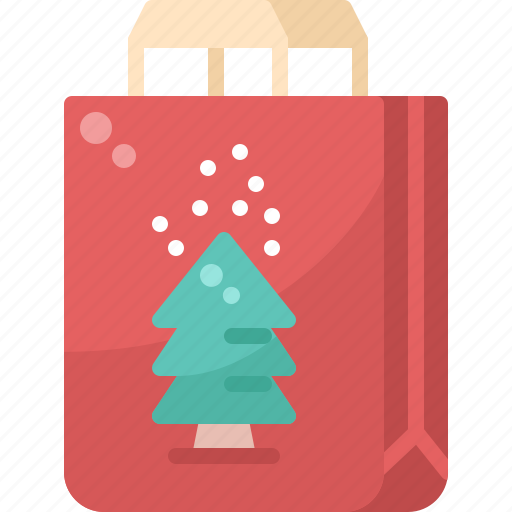 Bag, christmas, gift, pine, present, shopping, winter icon - Download on Iconfinder