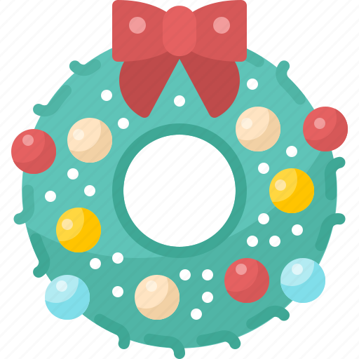 Christmas, decoration, ornament, ribbon, winter, wreath, xmas icon - Download on Iconfinder