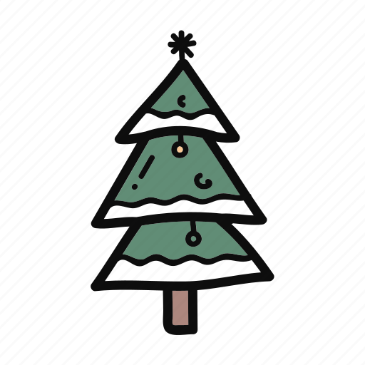 Christmas, decoration, doodle, nature, pine, tree icon - Download on Iconfinder
