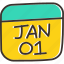 calendar, date, january, day, month, new year 