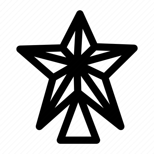 Christmas, decoration, star, topper, tree, xmas icon - Download on Iconfinder