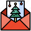 card, christmas, greeting, greetings, letter, pine, tree, xmas 