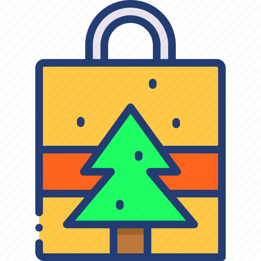 Present, bag, shopping, tree, christmas icon - Download on Iconfinder