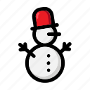 christmas, decoration, gift, red, snowman, winter