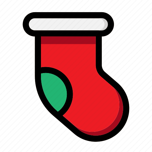 Christmas, decoration, gift, red, socks, winter icon - Download on Iconfinder