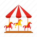 carousel, childhood, circus, horse, park, round, vintage