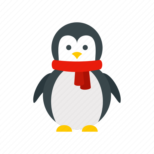 Animal, christmas, holiday, penguin, red, winter, xmas icon - Download on Iconfinder