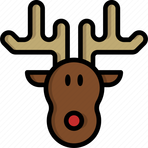 Animal, antler, christmas, horn, reindeer, santa claus, sled icon - Download on Iconfinder